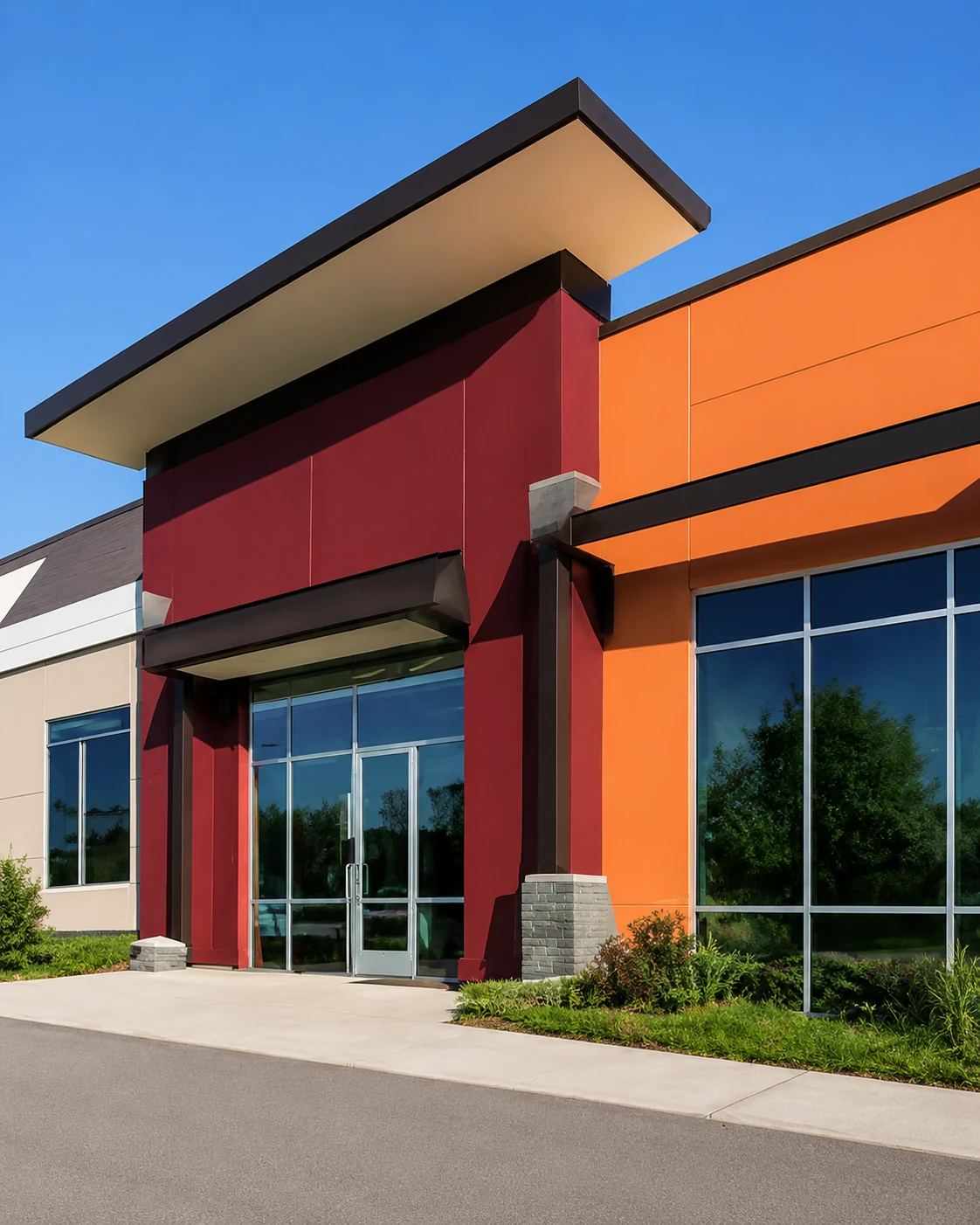 Modern commercial storefront
